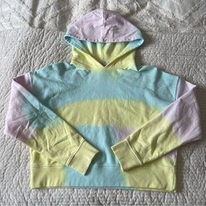 Frankie’s bikinis Burl hoodie Tiedye cropped hoodie